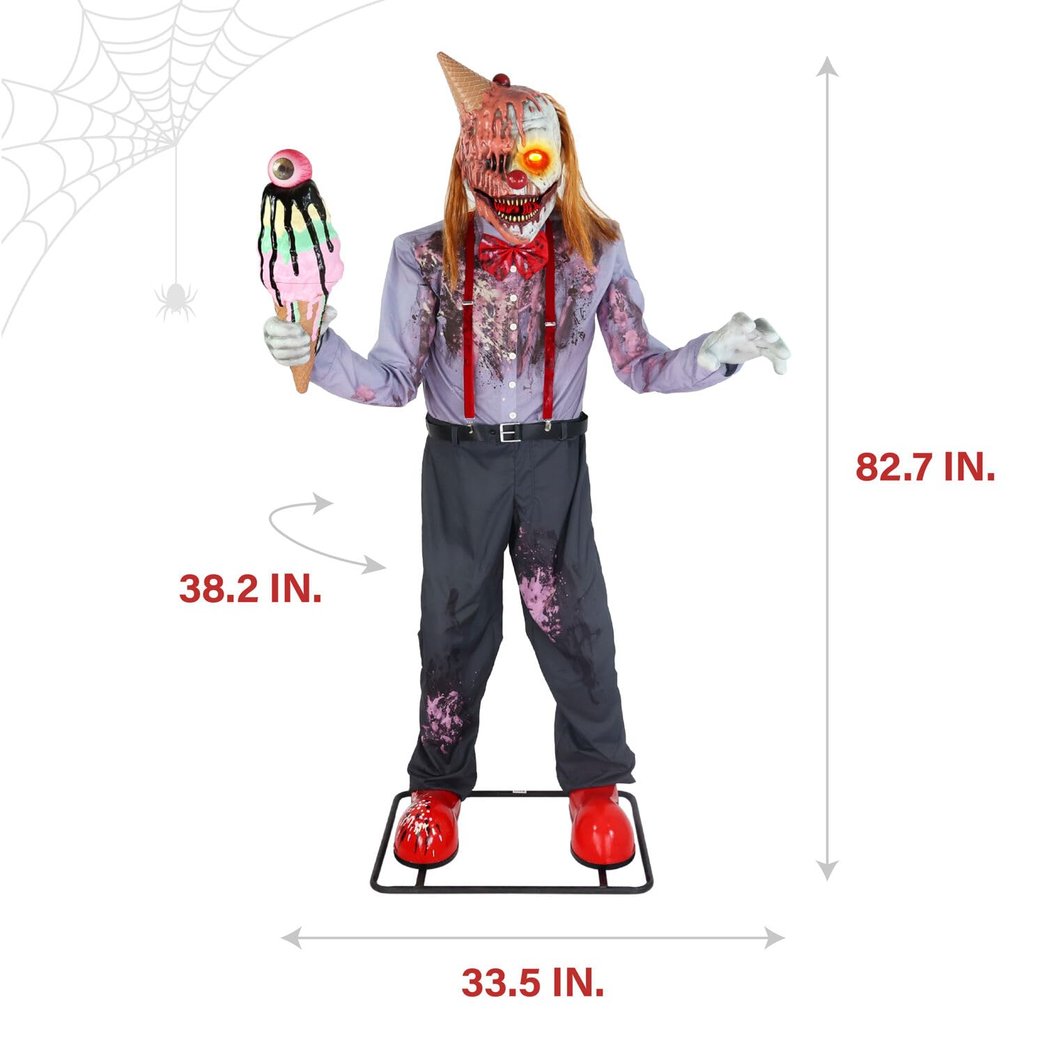 Amazon.com: Haunted Hill Farm 6.5-Ft Animatronic I Scream Clown by